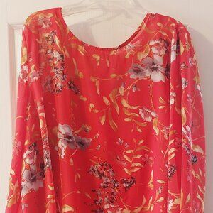 Red Two-piece Floral Print by Avenue Sz 22/24